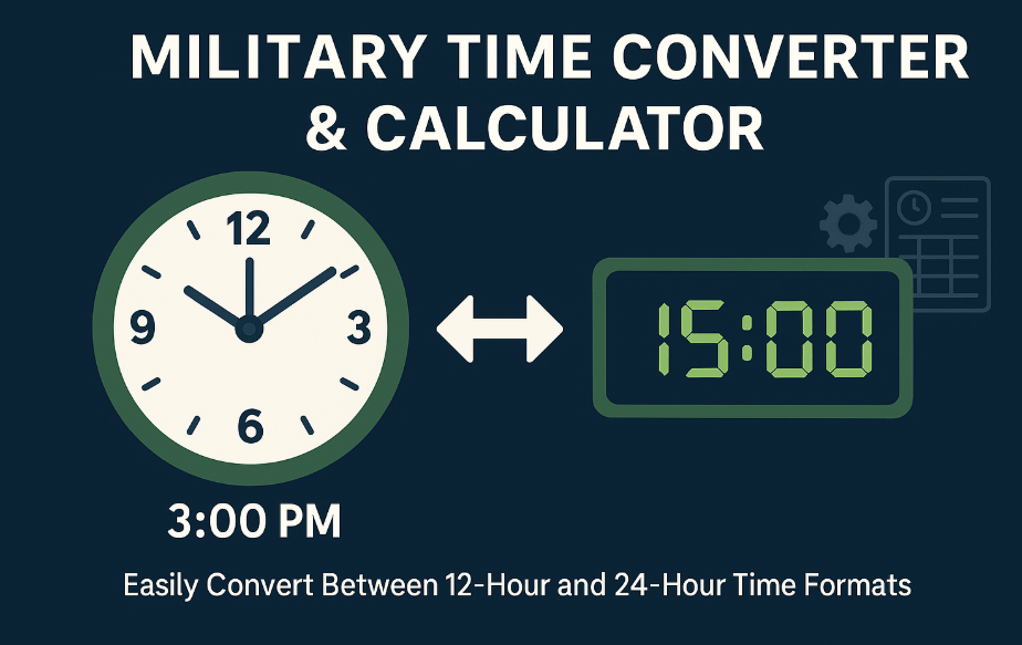 Military Time Converter Calculator Interface
